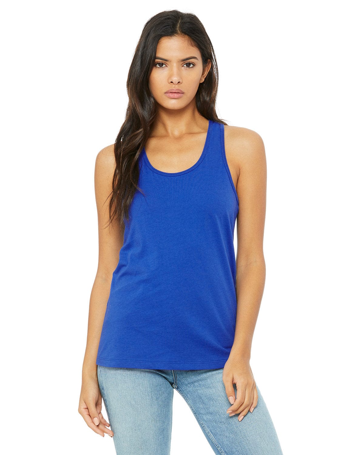 Bella + Canvas B6008: Ladies' Jersey Racerback Tank in True Royal