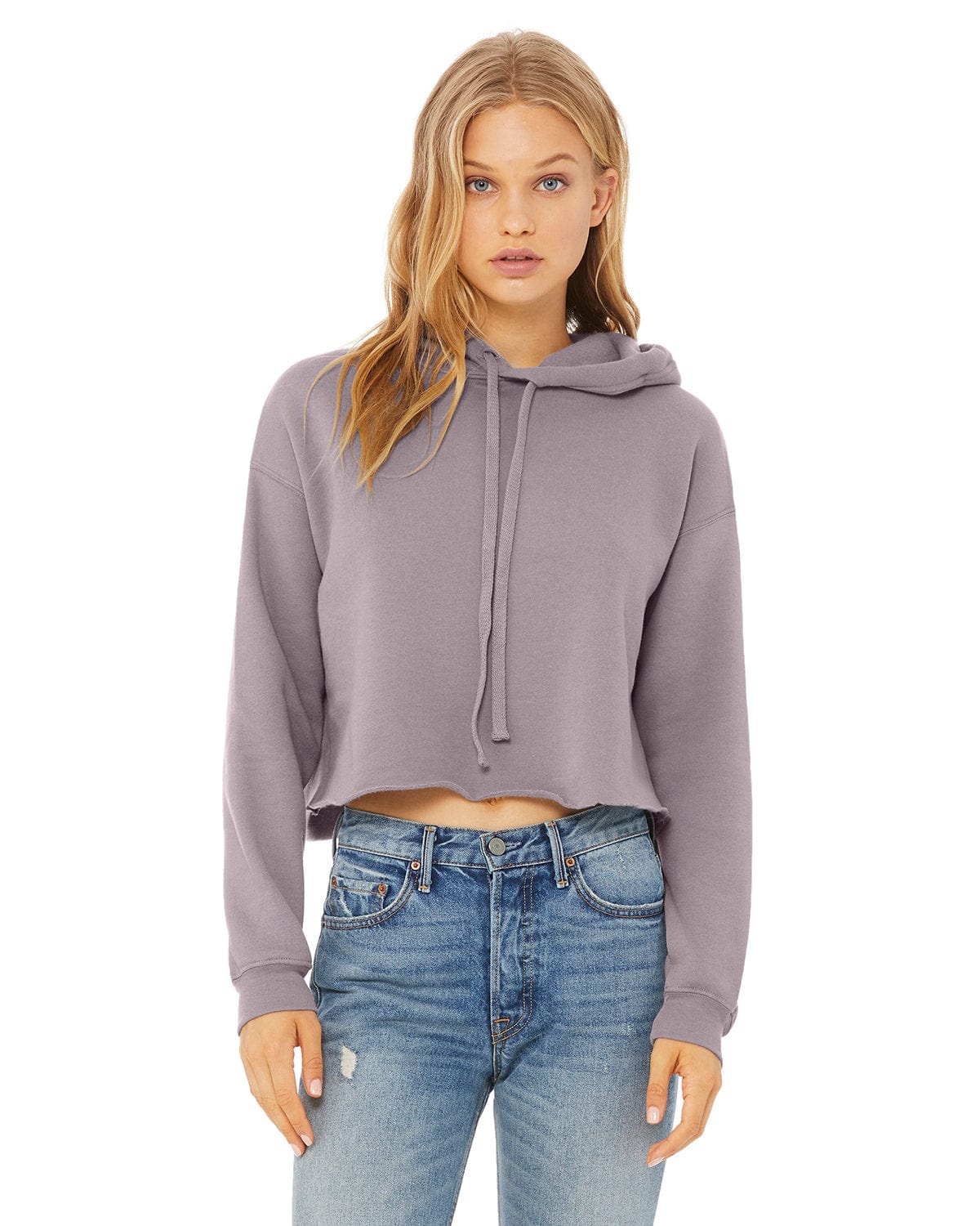 Bella + Canvas B7502: Cropped Sweatshirt in Storm