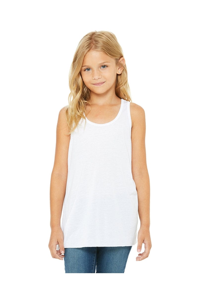 Bella + Canvas B8800Y: Youth Girls Flowy Racerback Tank in 