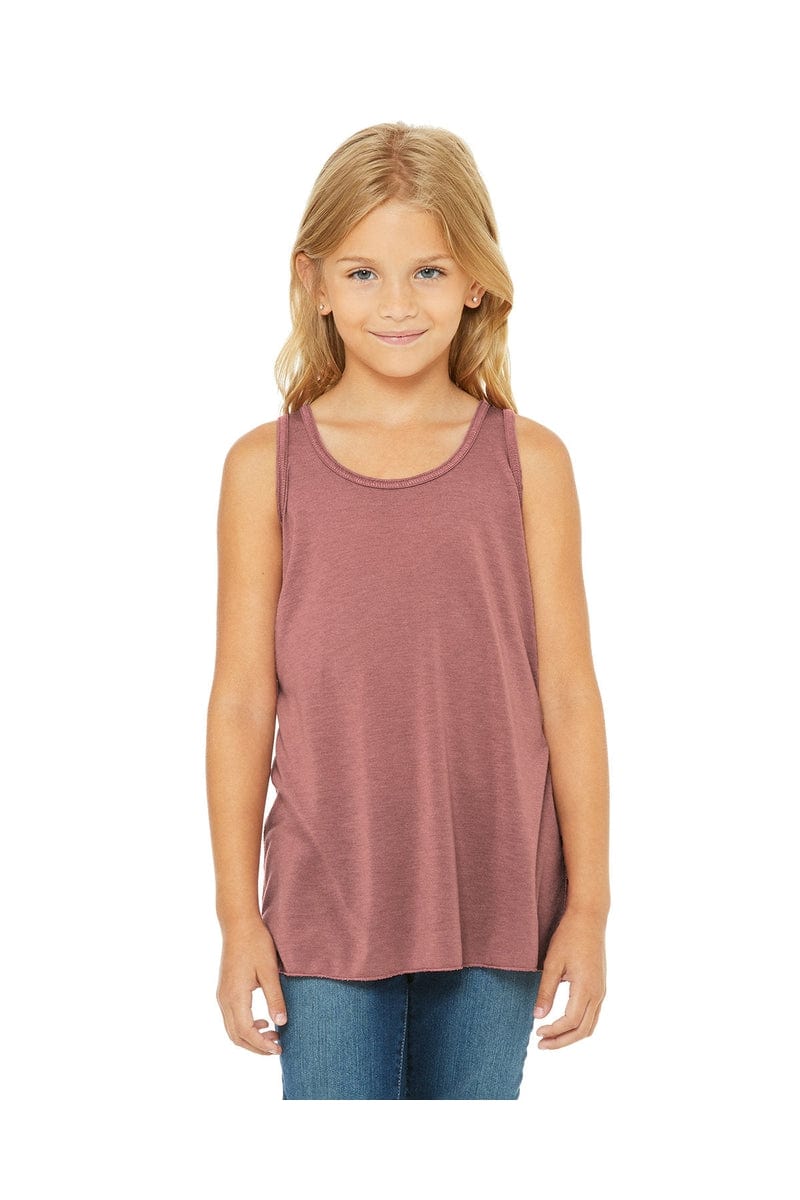 Bella + Canvas B8800Y: Youth Girls Flowy Racerback Tank in 