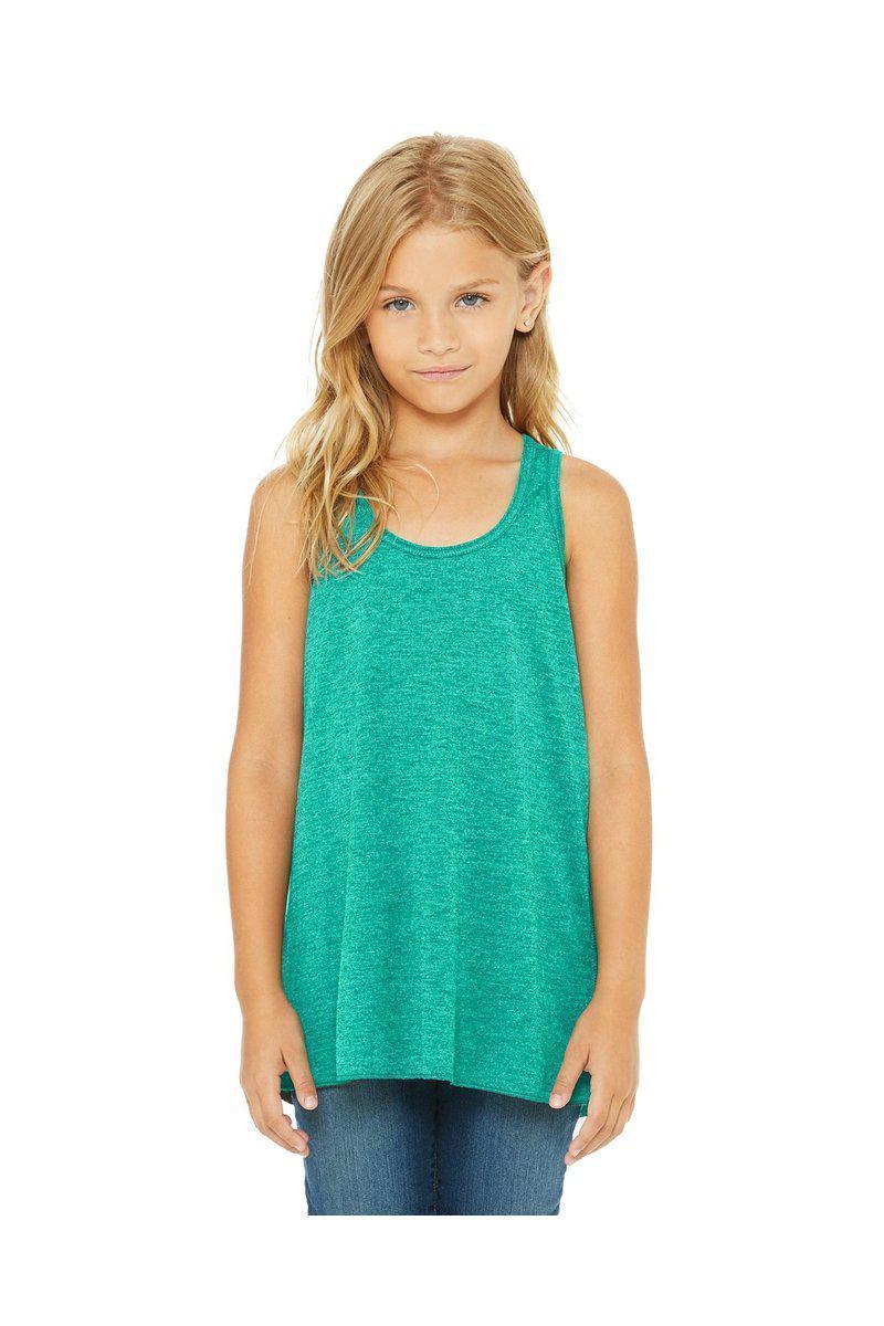 Bella + Canvas B8800Y: Youth Girls Flowy Racerback Tank in 