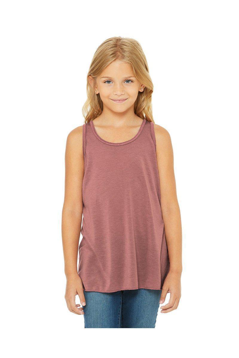 Bella + Canvas B8800Y: Youth Girls Flowy Racerback Tank in 