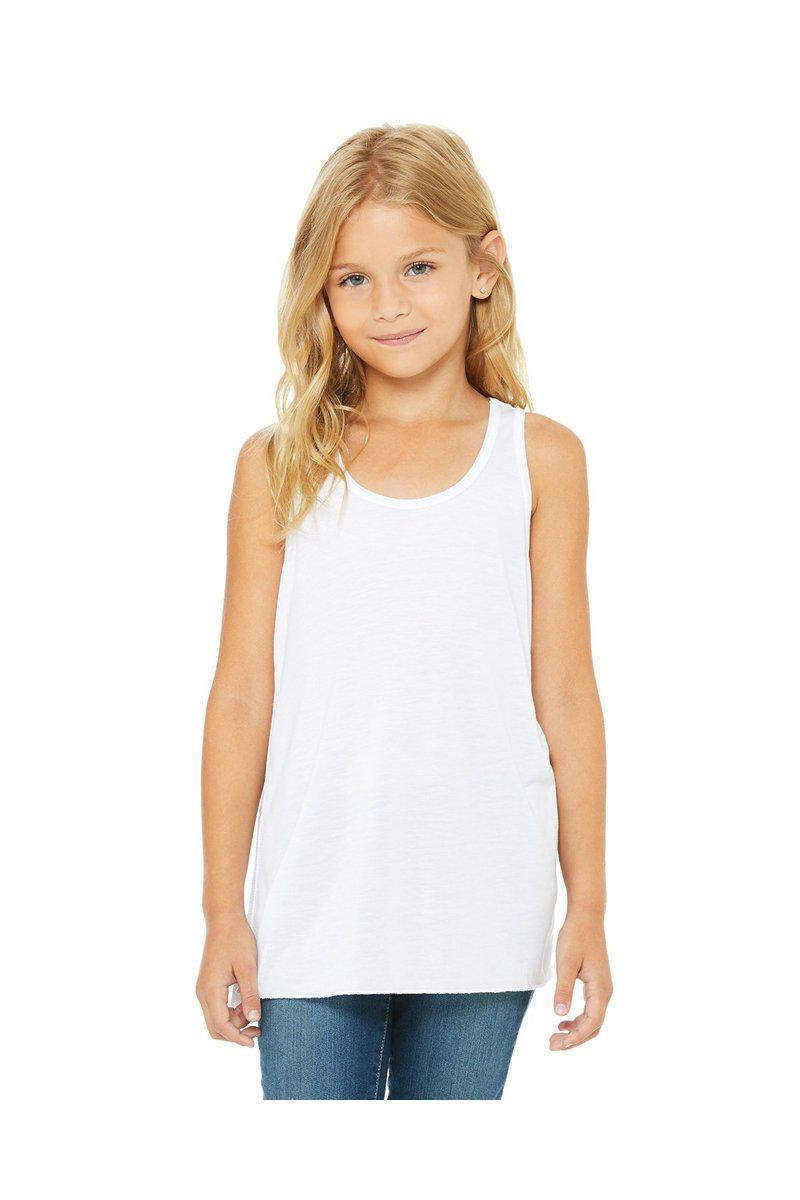 Bella + Canvas B8800Y: Youth Girls Flowy Racerback Tank in 