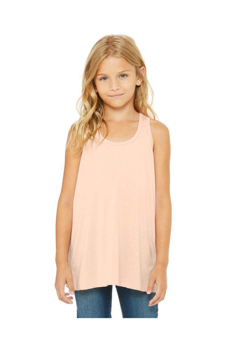 Bella + Canvas B8800Y: Youth Girls Flowy Racerback Tank in 