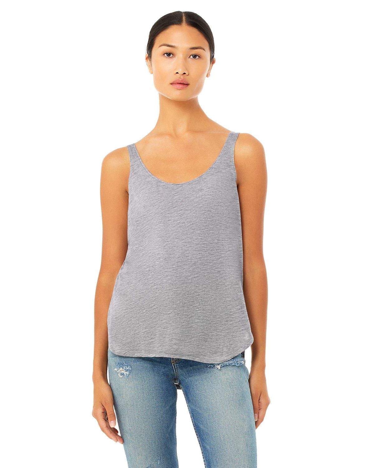 Bella + Canvas B8802: Flowy Side Slit Tank in Athletic Heather