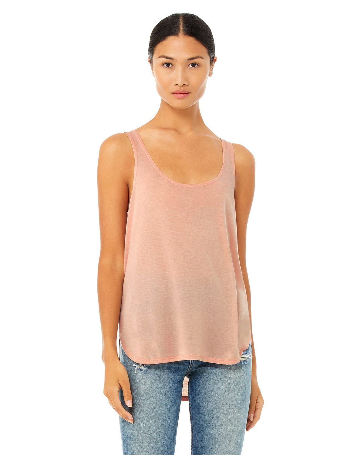 Bella + Canvas B8802: Flowy Side Slit Tank in Peach