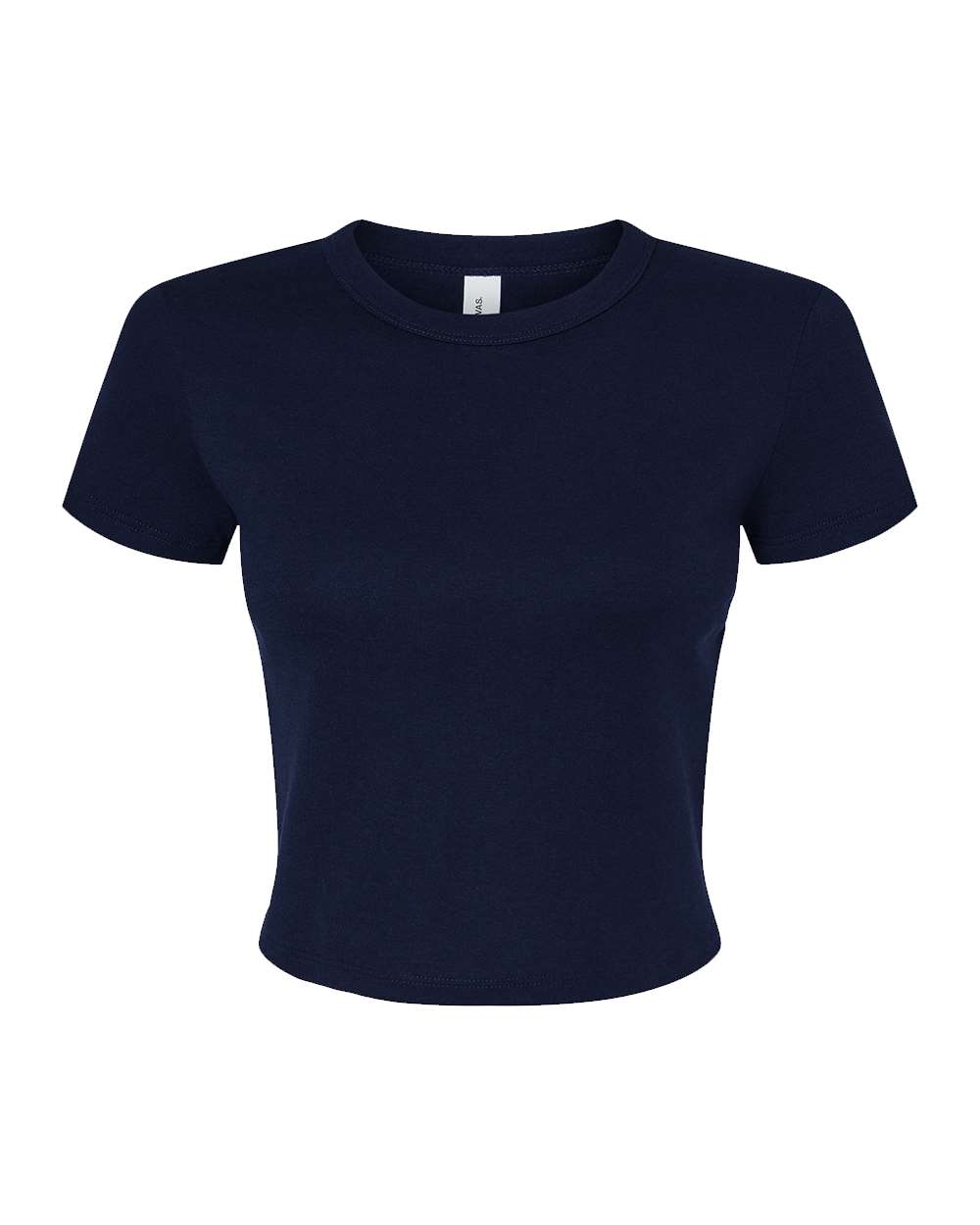 Bella+Canvas 1010 Women's Micro Rib Baby Tee in Solid Navy Blend