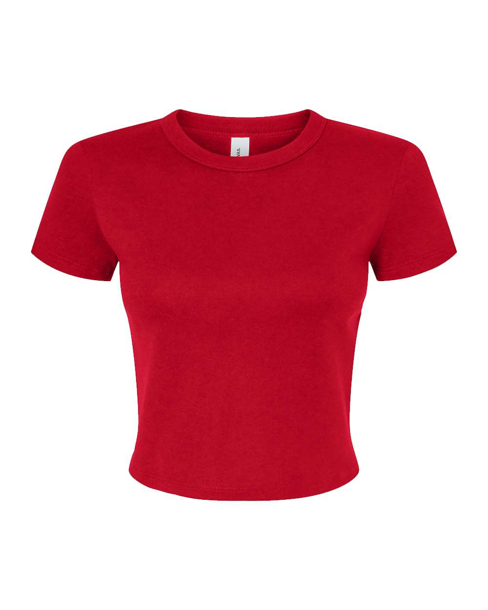 Bella+Canvas 1010 Women's Micro Rib Baby Tee in Solid Red Blend