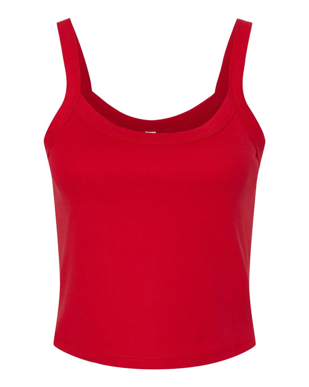 Bella+Canvas 1012 Women's Micro Rib Spaghetti Strap Tank in Solid Red Blend