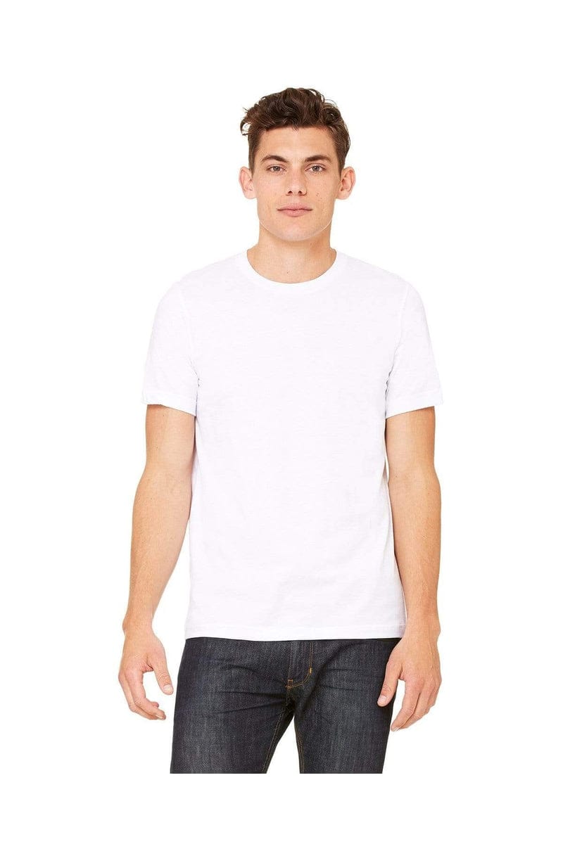 Bella+Canvas 3001C: Unisex Jersey T-Shirt in Solid Wht Blend