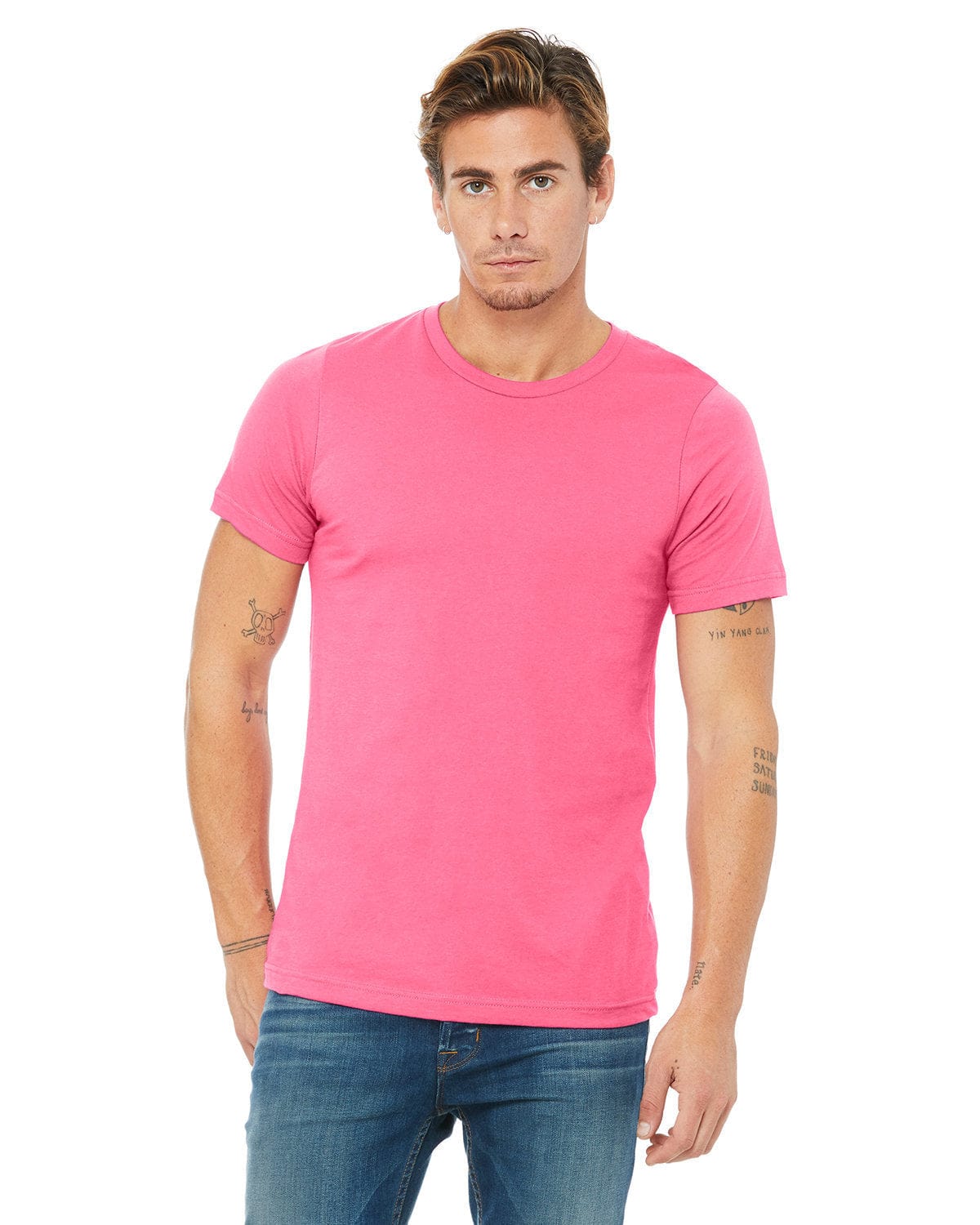 Bella+Canvas 3001C: Unisex Jersey T-Shirt in Charity Pink