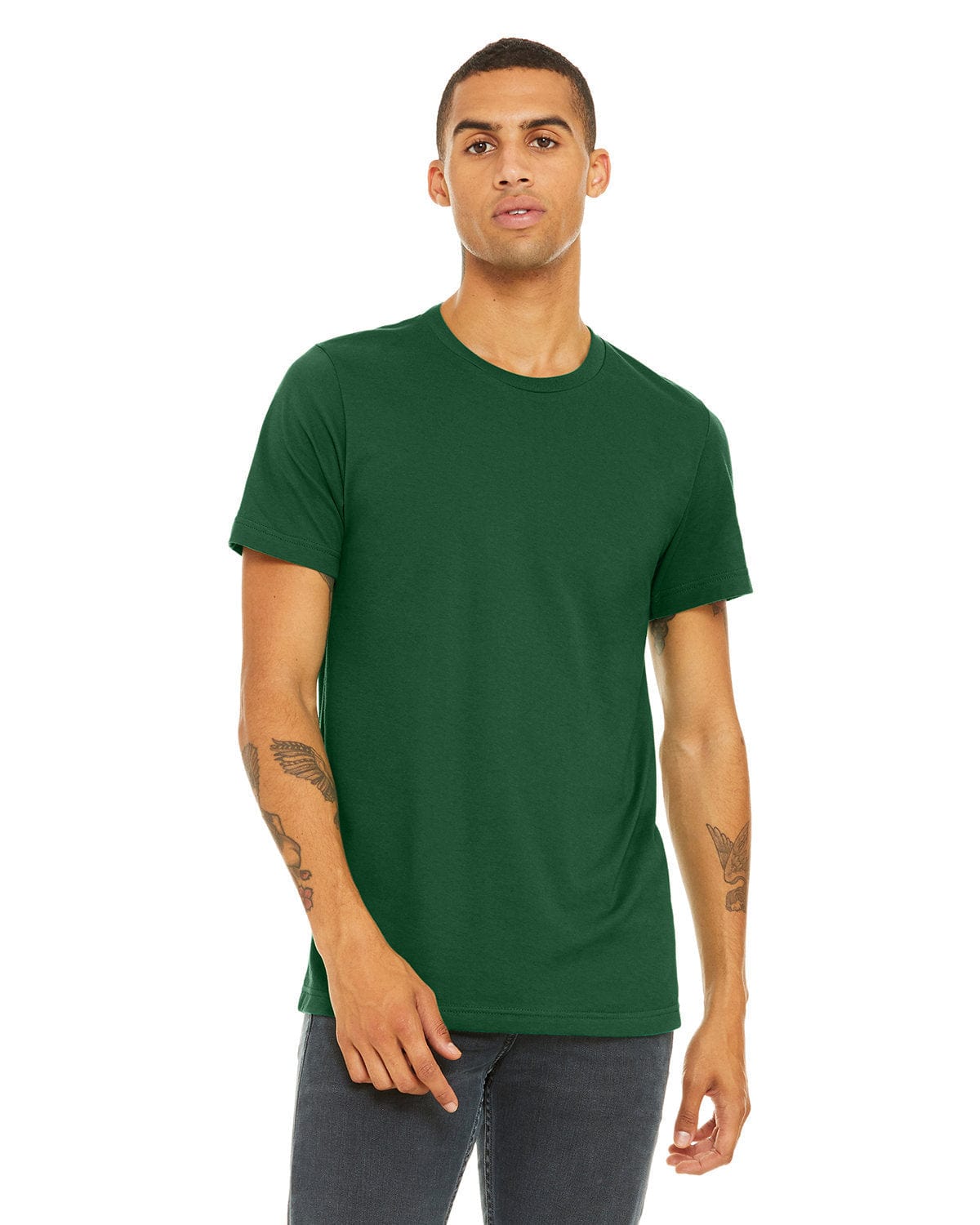 Bella+Canvas 3001C: Unisex Jersey T-Shirt in Evergreen