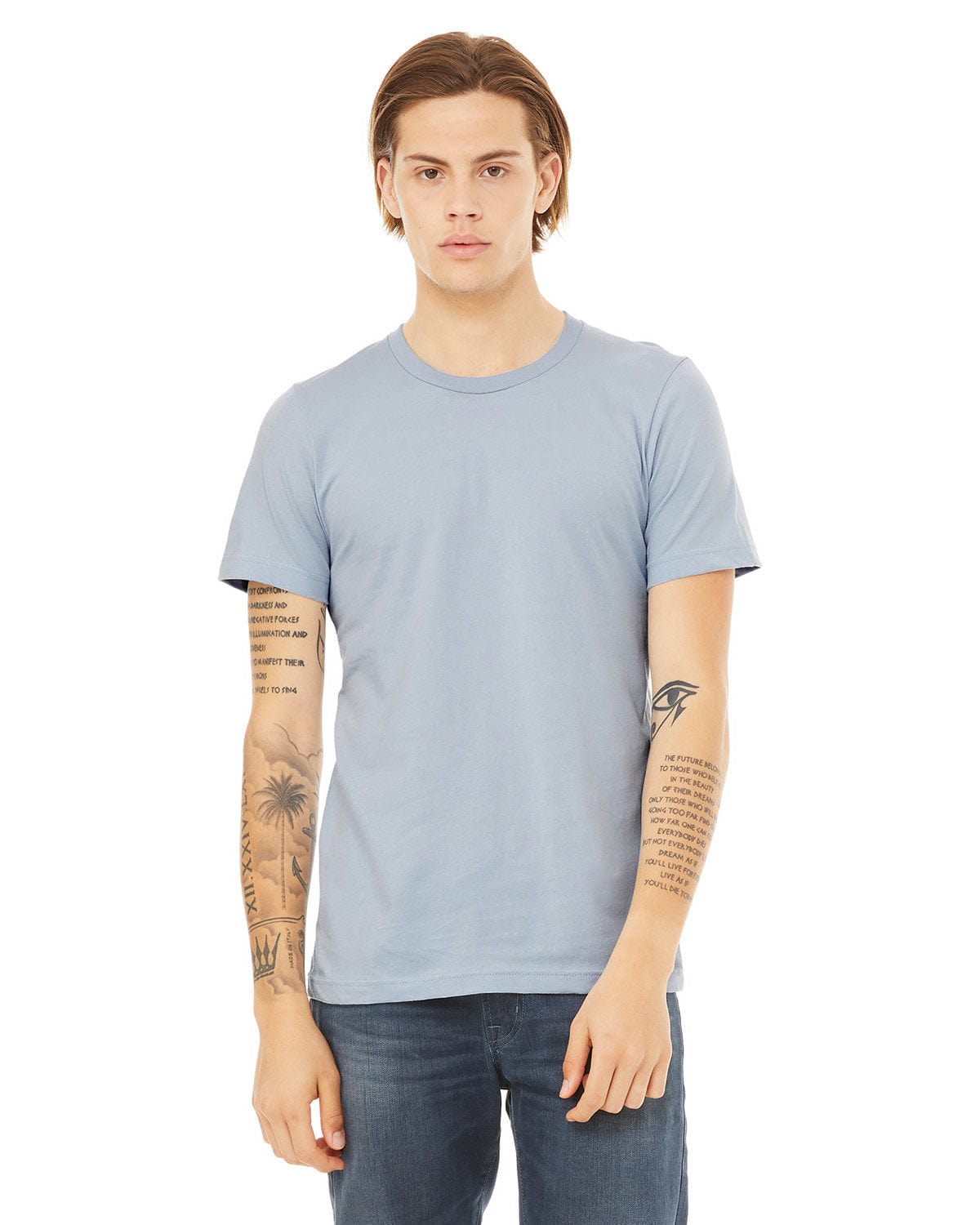 Bella+Canvas 3001C: Unisex Jersey T-Shirt in Light Blue