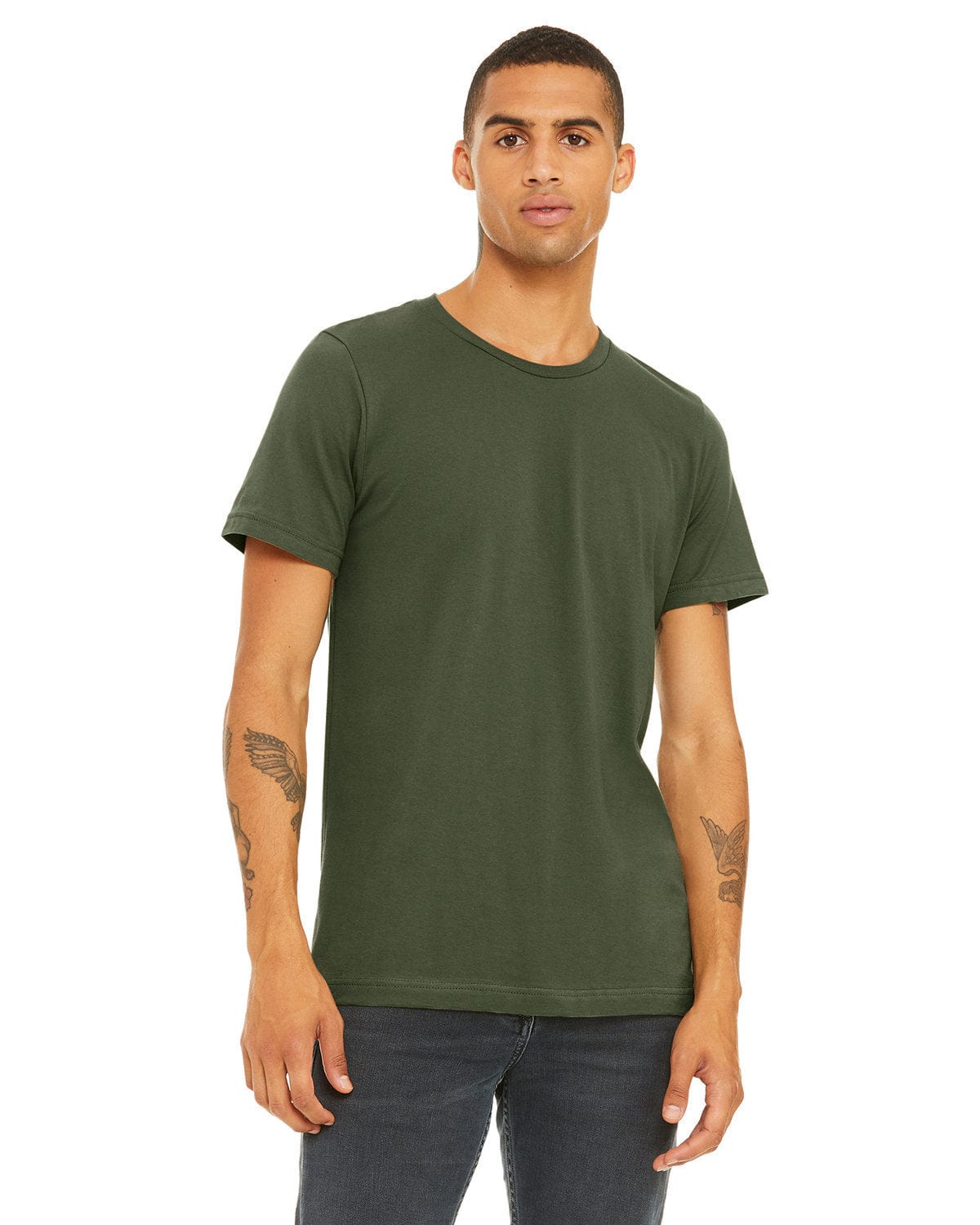 Bella+Canvas 3001C: Unisex Jersey T-Shirt in Military Green
