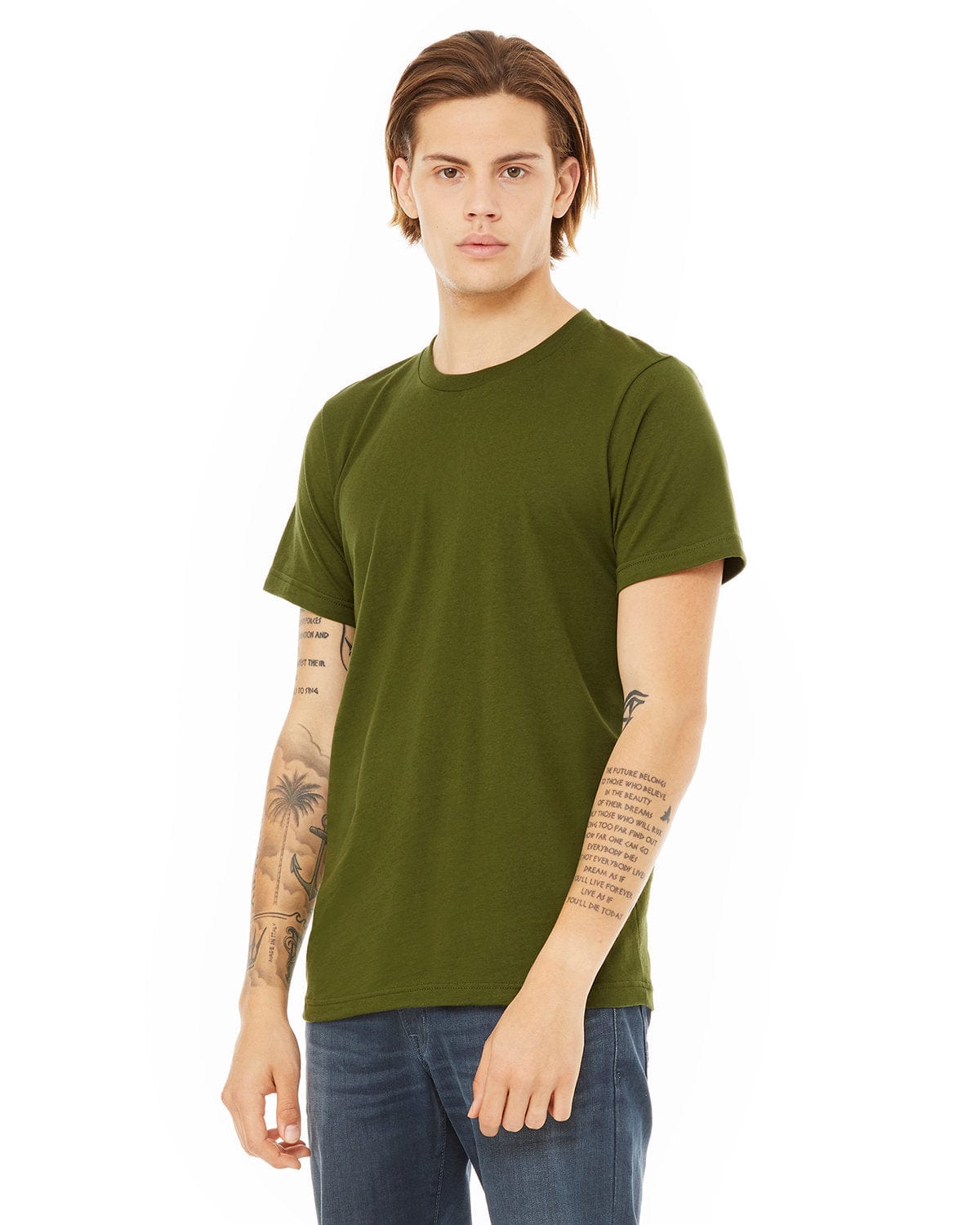 Bella+Canvas 3001C: Unisex Jersey T-Shirt in Olive