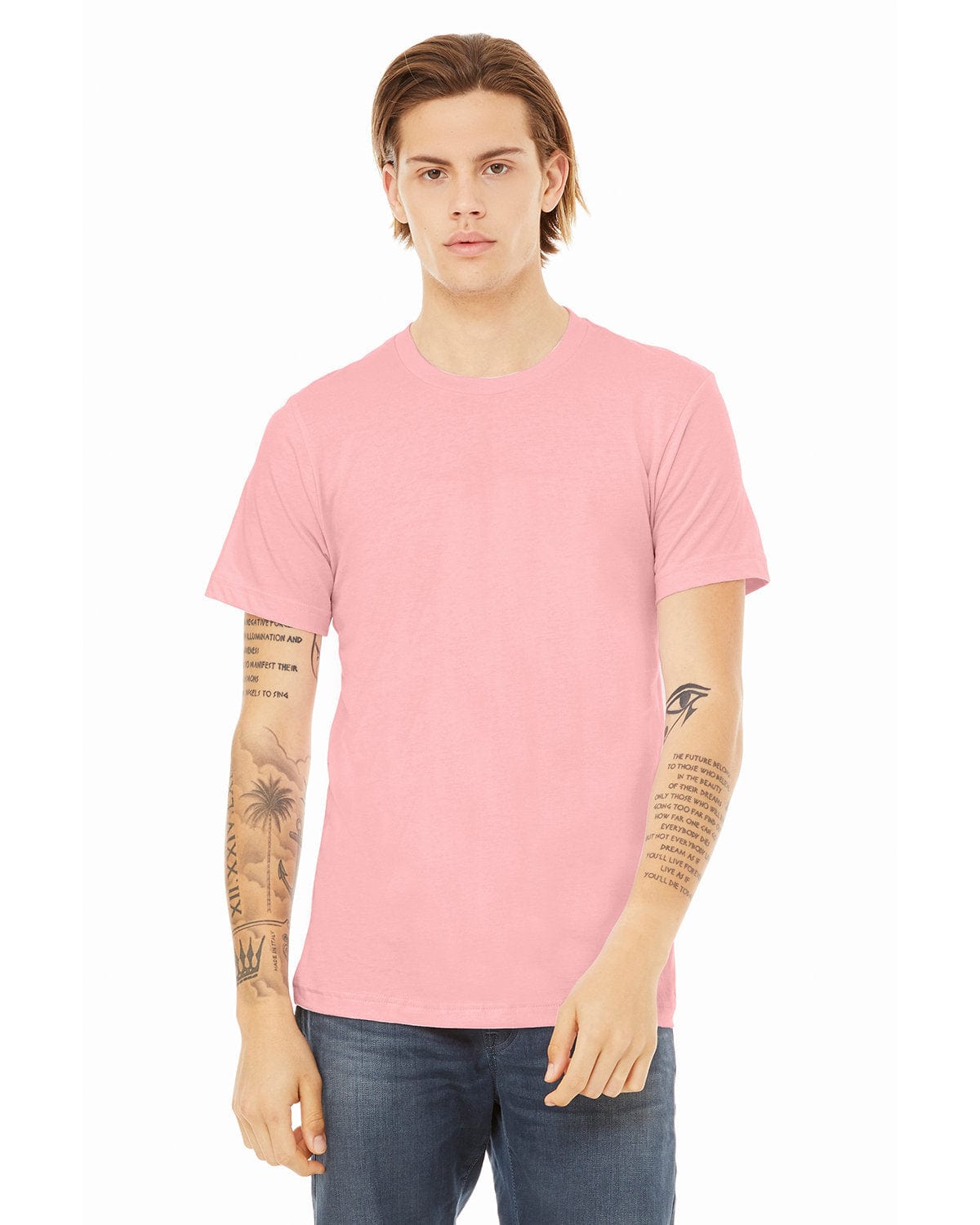 Bella+Canvas 3001C: Unisex Jersey T‑Shirt in Pink
