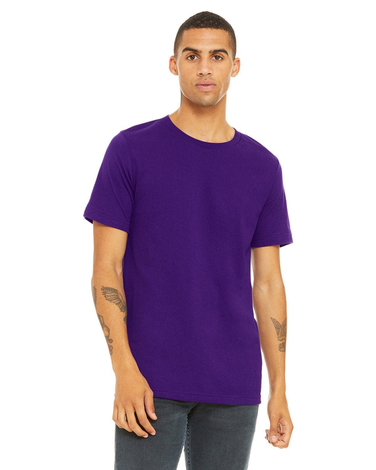 Bella+Canvas 3001C: Unisex Jersey T‑Shirt in Team Purple