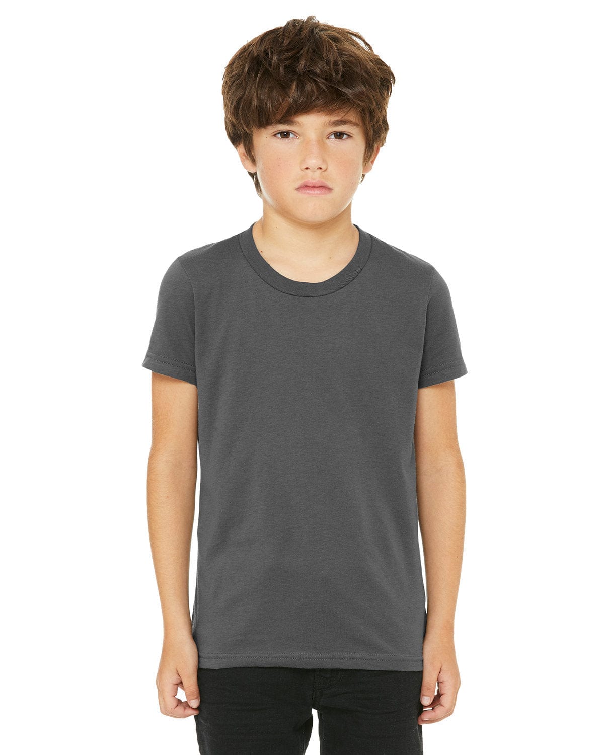 Bella+Canvas 3001Y Youth Jersey T-Shirt in Asphalt