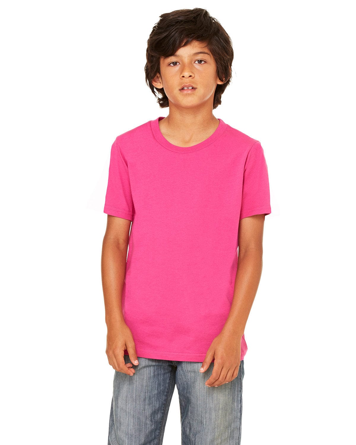 Bella+Canvas 3001Y Youth Jersey T-Shirt in Berry