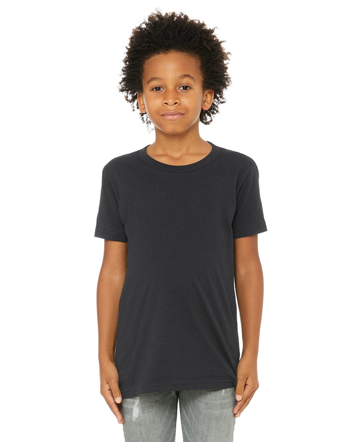 Bella+Canvas 3001Y: Youth Jersey T-Shirt in Dark Grey