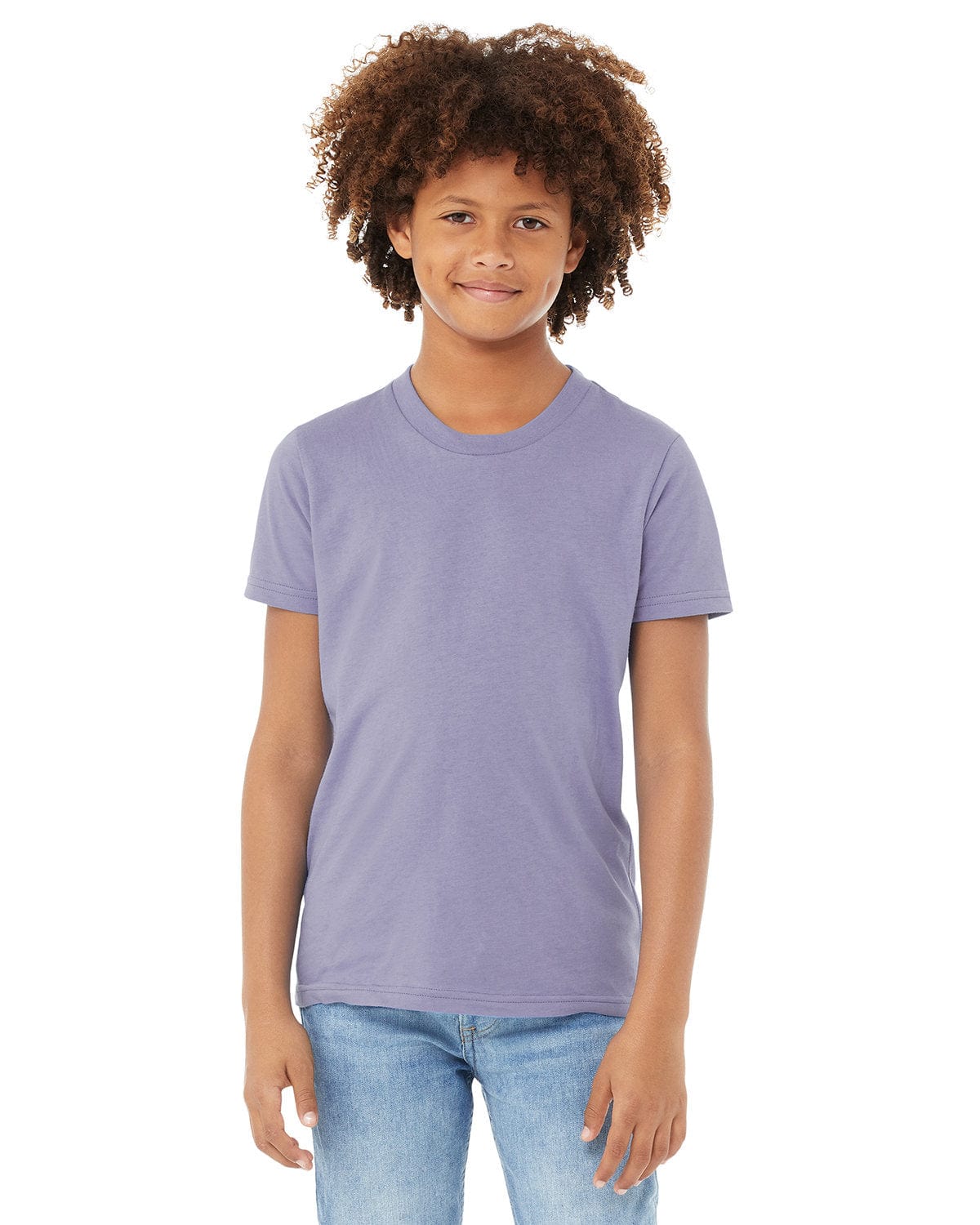 Bella+Canvas 3001Y: Youth Jersey T-Shirt in Dark Lavender