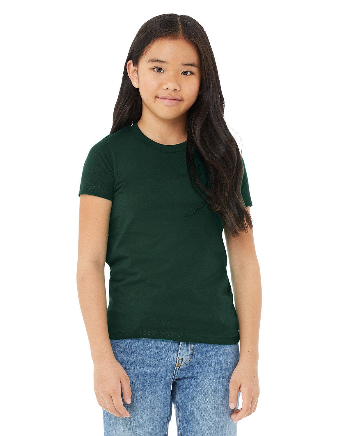 Bella+Canvas 3001Y: Youth Jersey T-Shirt in Forest