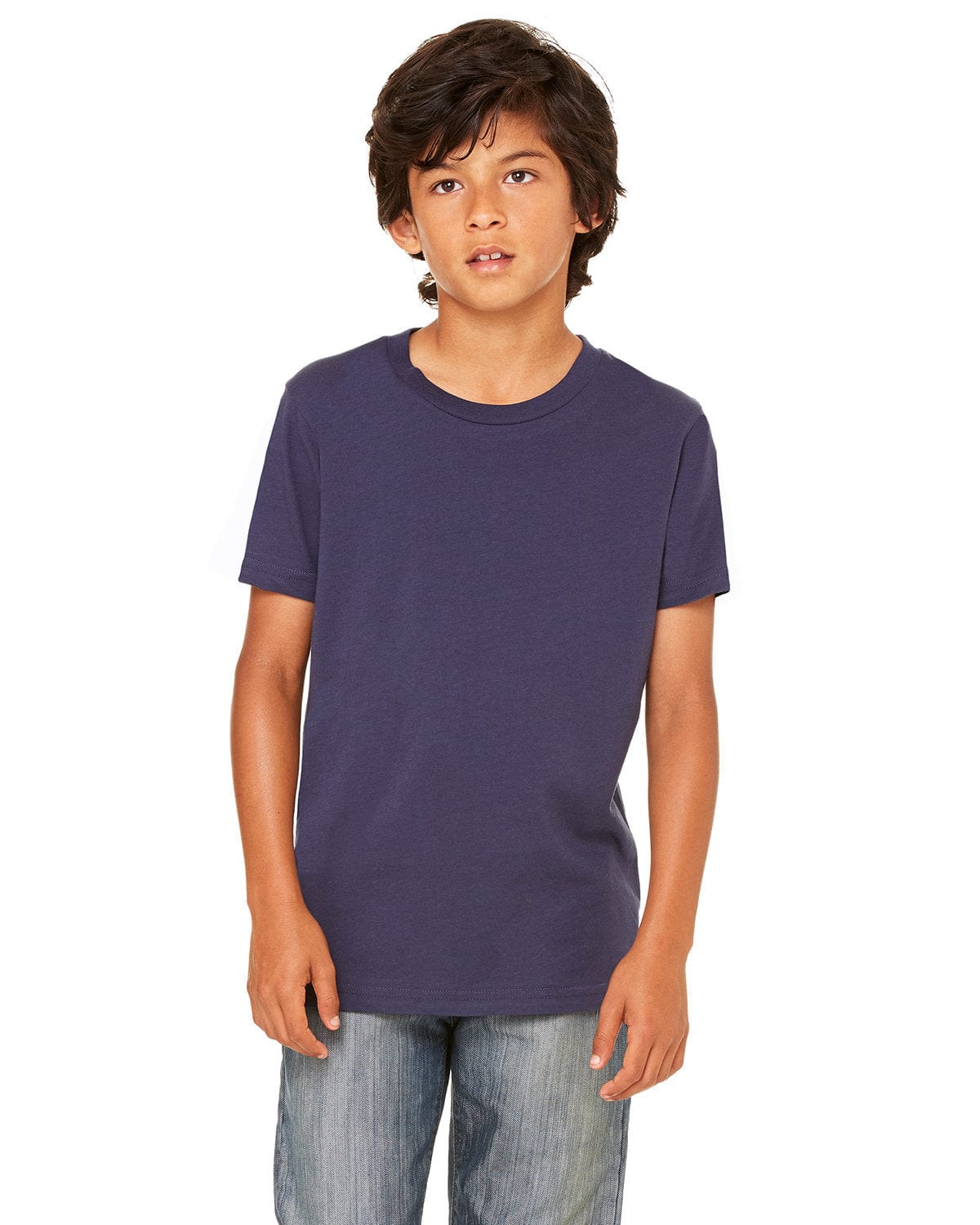 Bella+Canvas 3001Y Youth Jersey T-Shirt in Navy