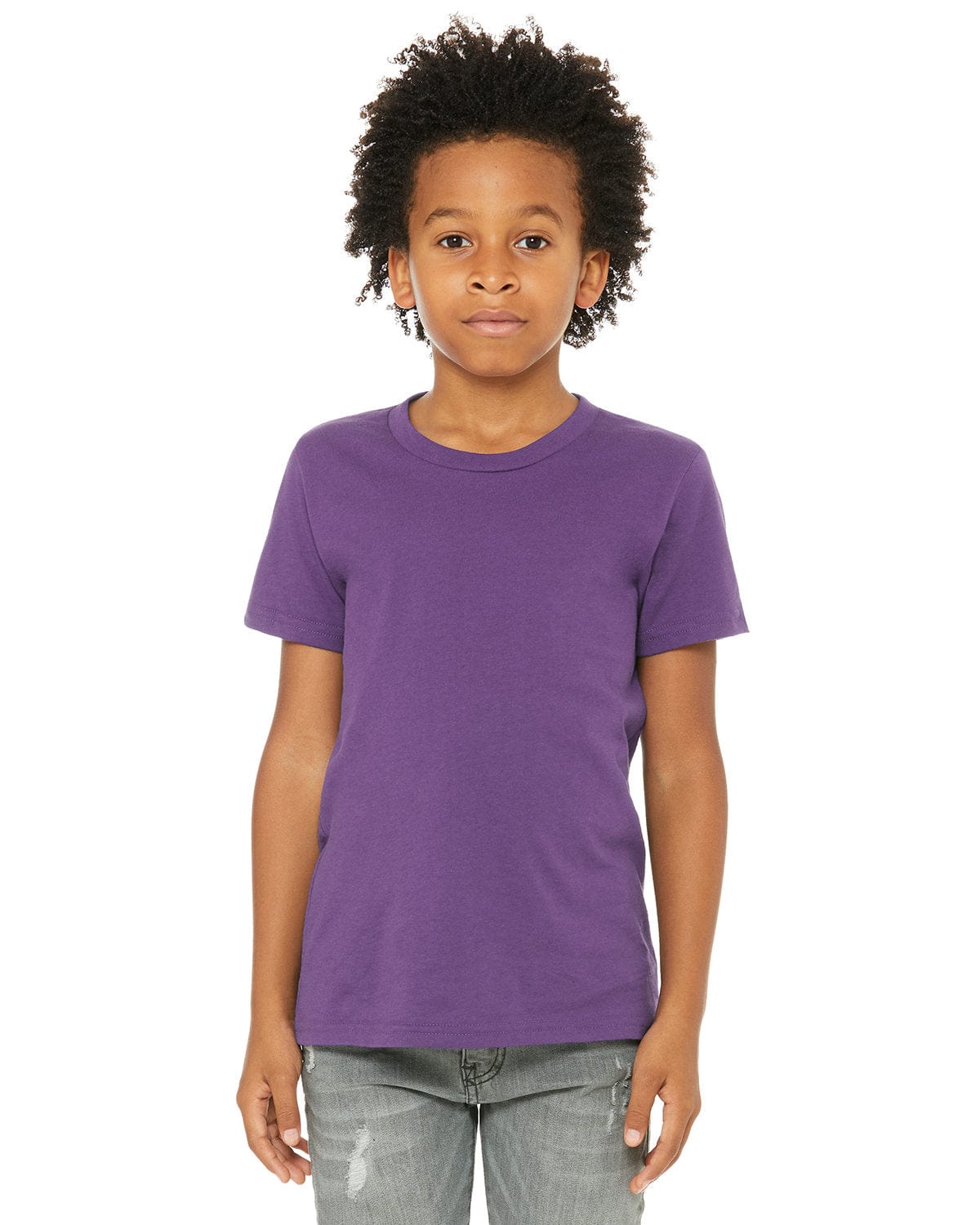 Bella+Canvas 3001Y: Youth Jersey T-Shirt in Royal Purple