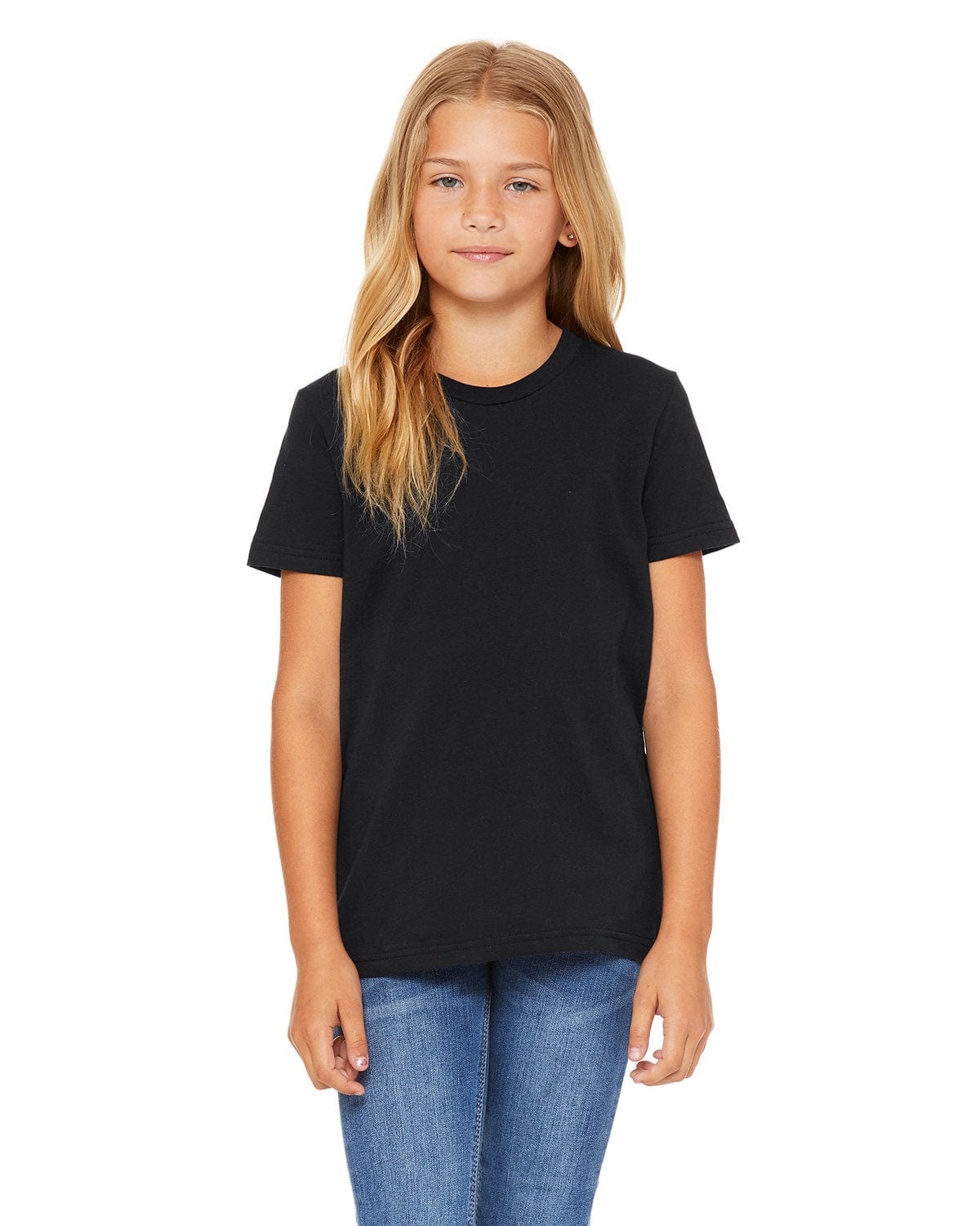 Bella+Canvas 3001Y: Youth Jersey T-Shirt in Vintage Black