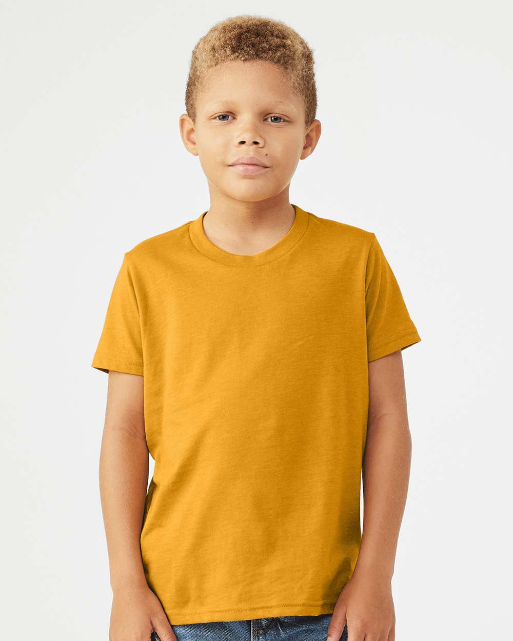 Bella Canvas 3001YCVC S / Heather Mustard Bella+Canvas 3001YCV Youth CVC Jersey T-Shirt