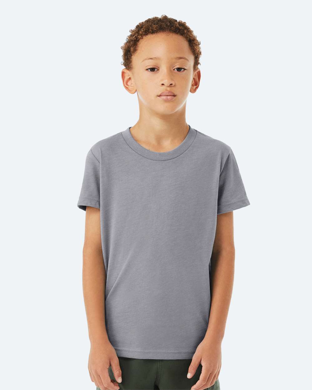 Bella Canvas 3001YCVC S / Heather Storm Bella+Canvas 3001YCV Youth CVC Jersey T-Shirt