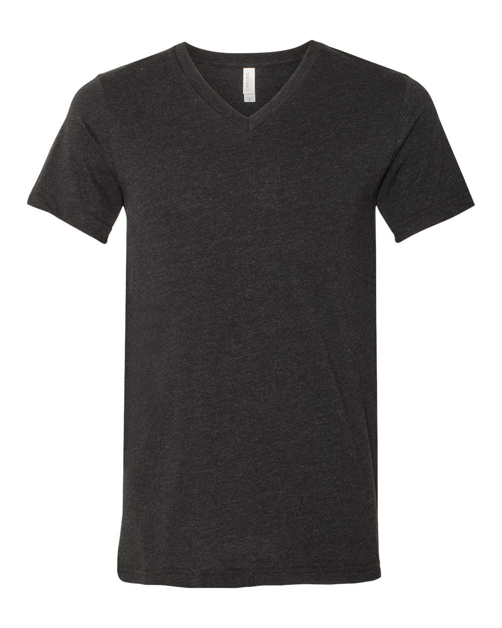 Bella+Canvas 3005CVC Unisex Heather CVC V-Neck Tee in Black Heather