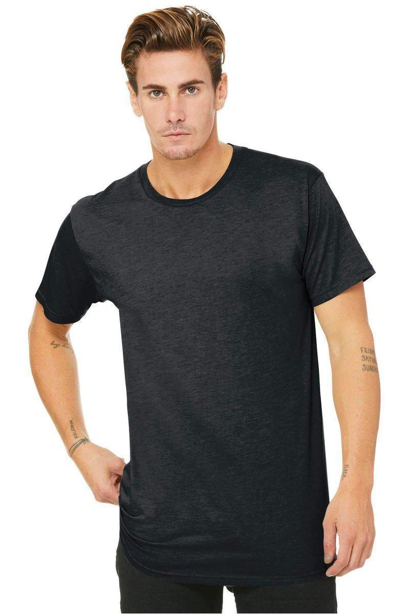 Bella+Canvas 3006: Men's Long Body Urban Tee in Dark Grey Heather
