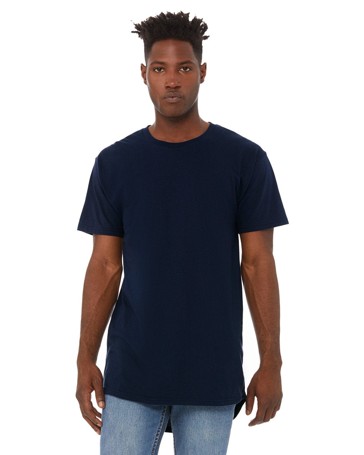 Bella+Canvas 3006: Men's Long Body Urban Tee in Navy