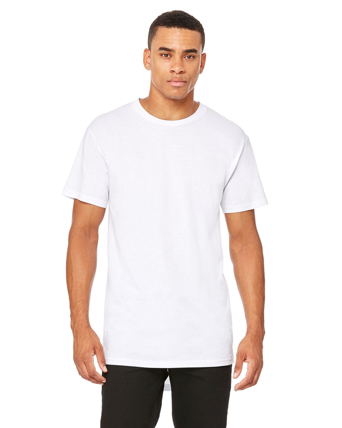 Bella+Canvas 3006: Men's Long Body Urban Tee in White