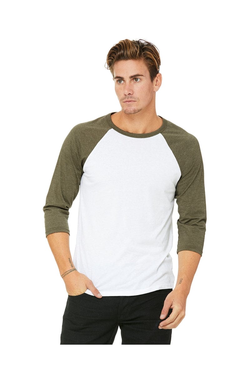 Bella+Canvas 3200: Unisex 3/4-Sleeve Baseball T-Shirt in 