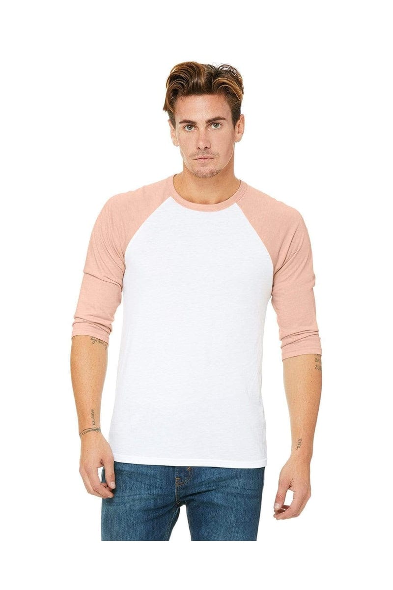 Bella+Canvas 3200: Unisex 3/4-Sleeve Baseball T-Shirt in 