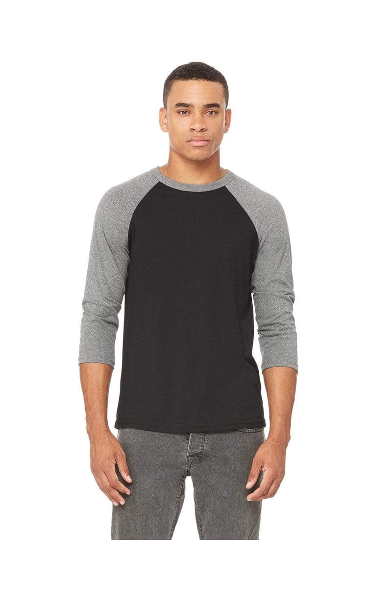 Bella+Canvas 3200: Unisex 3/4-Sleeve Baseball T-Shirt in 