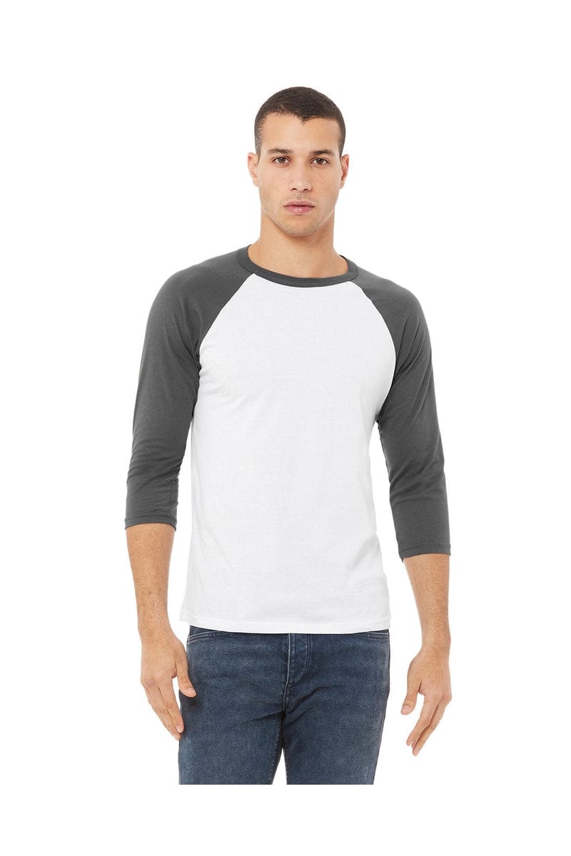 Bella+Canvas 3200: Unisex 3/4-Sleeve Baseball T-Shirt in 