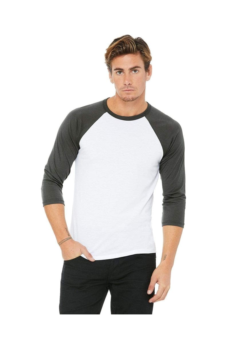Bella+Canvas 3200: Unisex 3/4-Sleeve Baseball T-Shirt in 