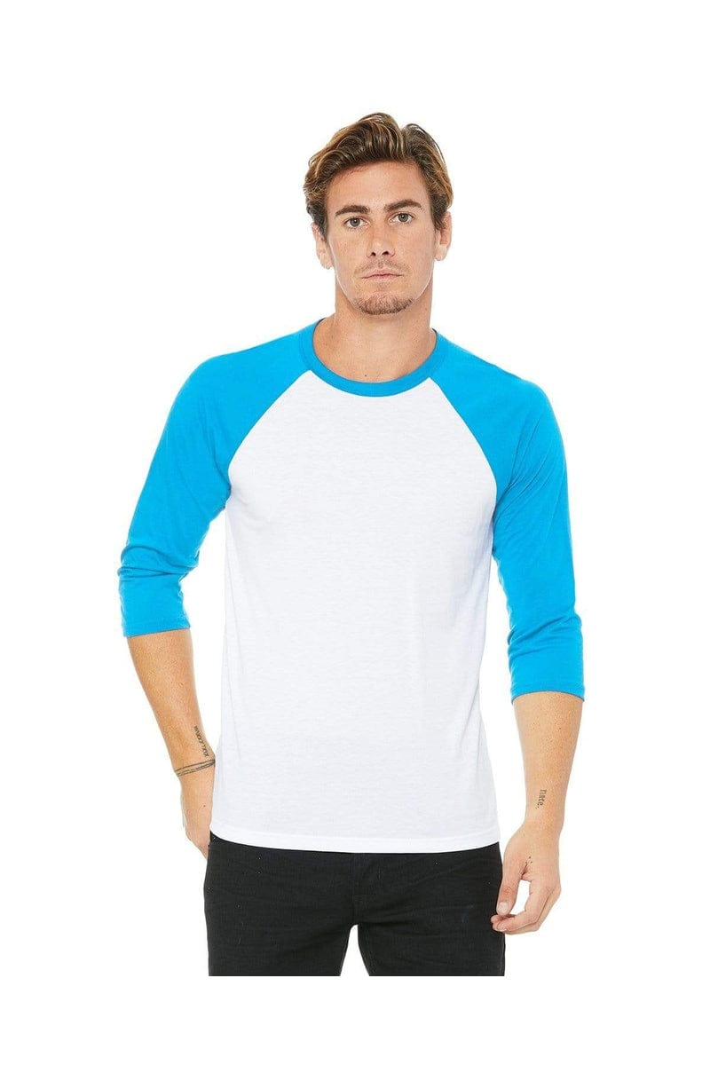 Bella+Canvas 3200: Unisex 3/4-Sleeve Baseball T-Shirt in 