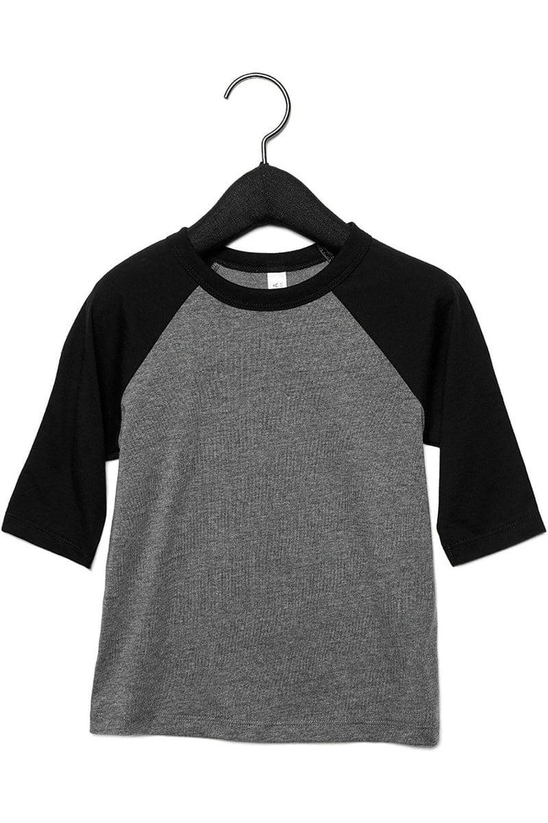 Bella+Canvas 3200T: Toddler 3/4-Sleeve Baseball T-Shirt
