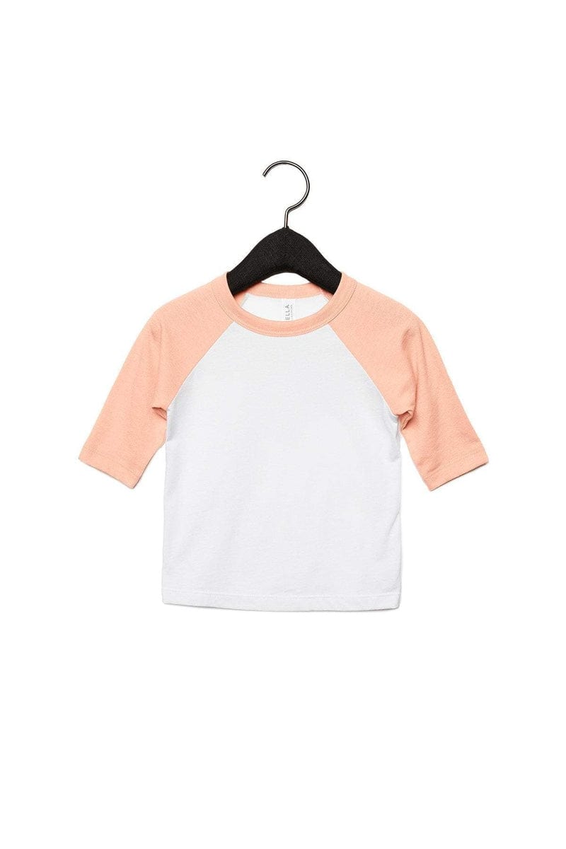 Bella+Canvas 3200T Toddler 3/4-Sleeve Baseball T-Shirt in 