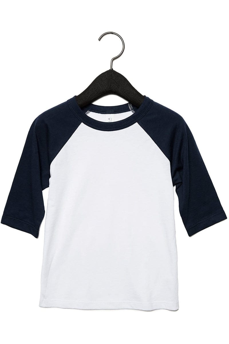 Bella+Canvas 3200T Toddler 3/4-Sleeve Baseball T-Shirt in 