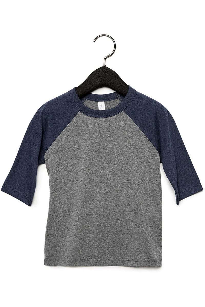 Bella+Canvas 3200T Toddler 3/4-Sleeve Baseball T-Shirt in 