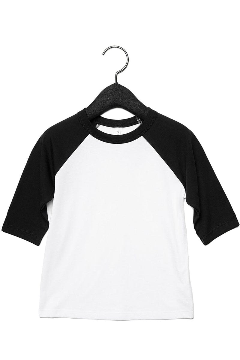 Bella+Canvas 3200T Toddler 3/4-Sleeve Baseball T-Shirt in 