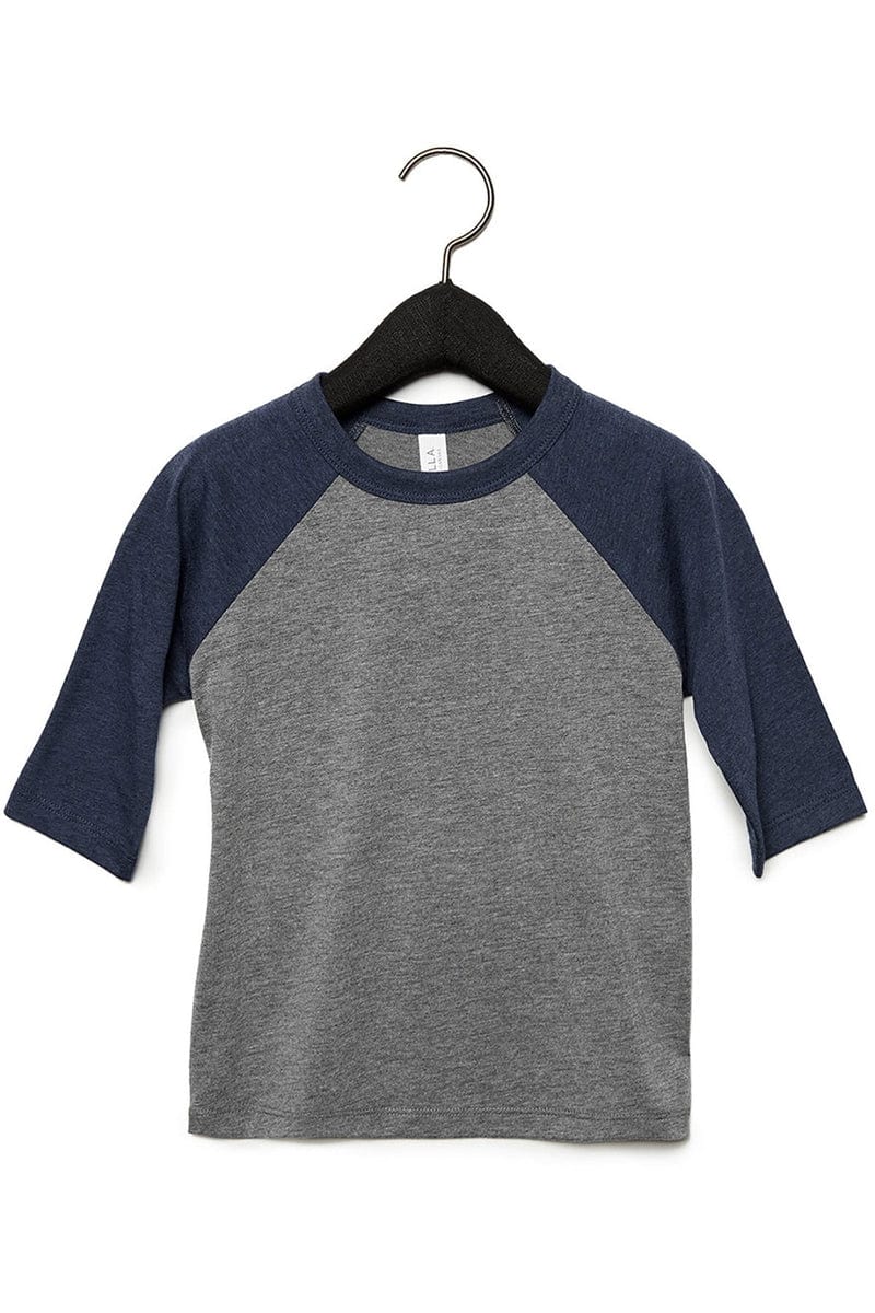 Bella+Canvas 3200T Toddler 3/4-Sleeve Baseball T-Shirt in 