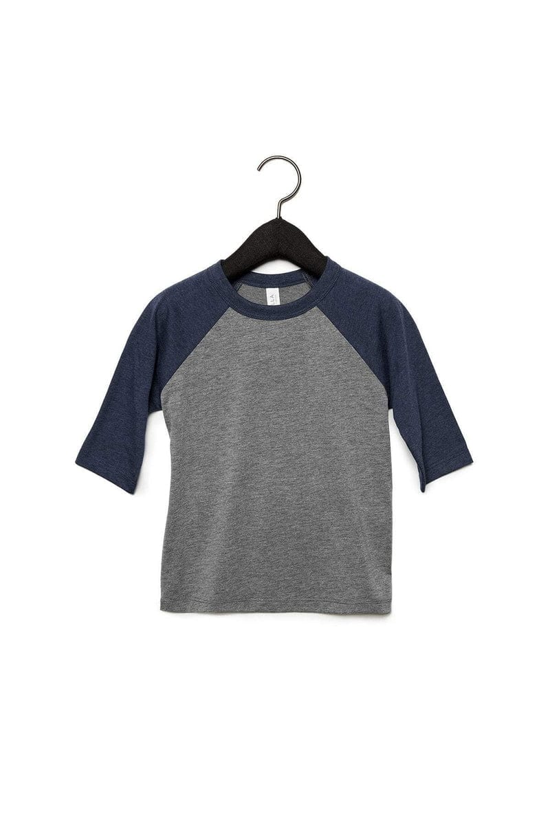 Bella+Canvas 3200T Toddler 3/4-Sleeve Baseball T-Shirt in 