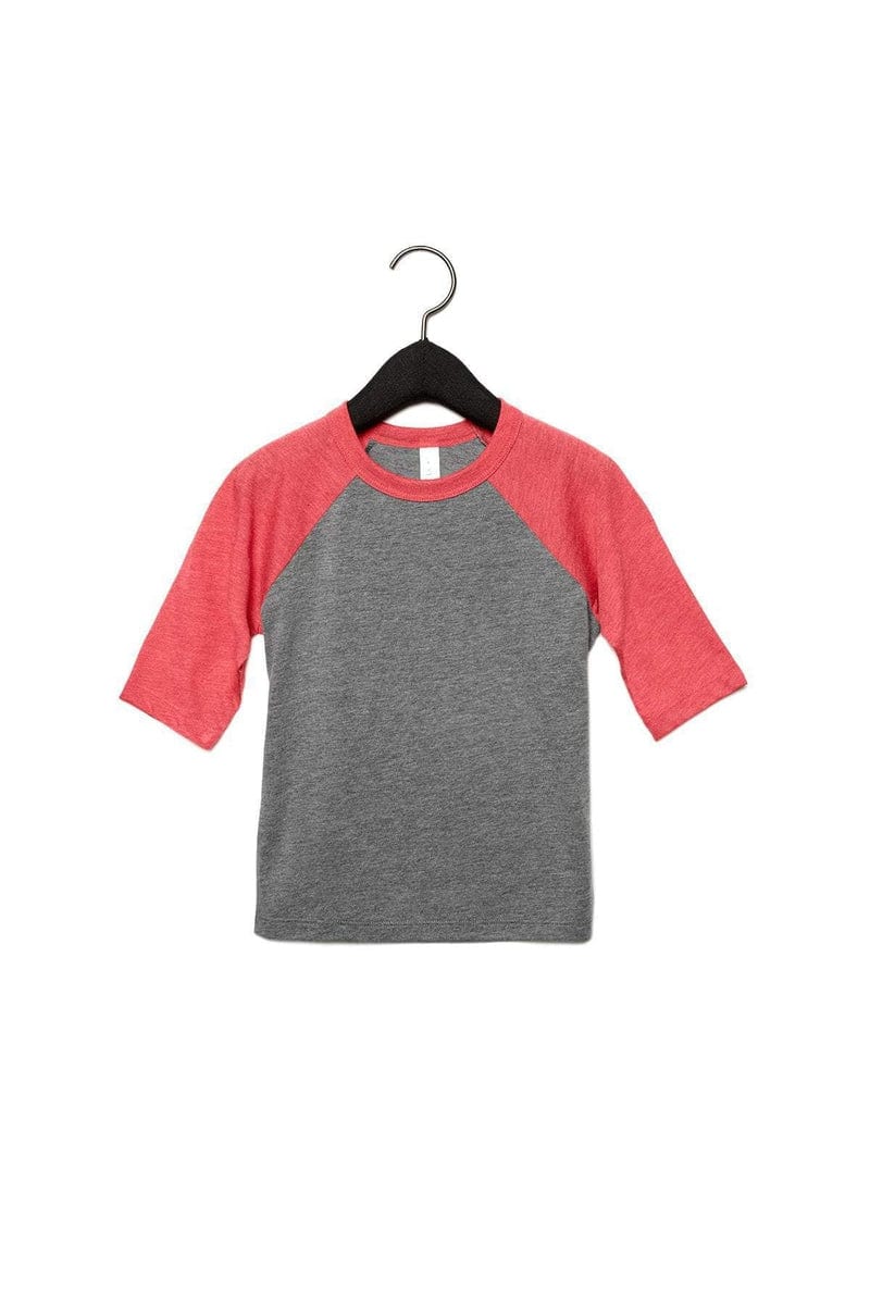 Bella+Canvas 3200T Toddler 3/4-Sleeve Baseball T-Shirt in 