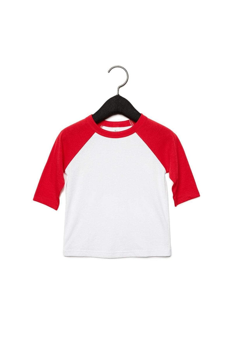 Bella+Canvas 3200T Toddler 3/4-Sleeve Baseball T-Shirt in 